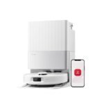 roborock QV 35S-Set Saugroboter mit Wischfunktion, 10.000 Pa HyperForce Saugkraft, Anti-Tangle-Bürsten, Anhebbare Schleudermopps, Intelligente Hindernisvermeidung, All-in-One Dock (Weiß)