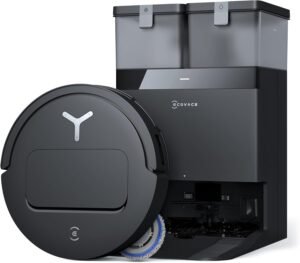 ECOVACS DEEBOT T50 PRO Omni Gen2 Saugroboter mit Wischfunktion, Ausfahrende Seitenbürste und Wischmopp, 21.000 Pa, Auto Zugabe von Reinigungslösung, Moppwäsche mit 75°C heißem Wasser, Ultradünn 81 mm