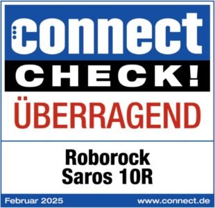 roborock Saros 10R Saugroboter mit Wischfunktion&angebbarem Wischmopp, 22,000 Pa, 7,98cm Ultra-Slim Design, StarSight System 2.0, Zero-Tangle System