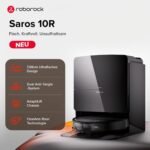 roborock Saros 10R Saugroboter mit Wischfunktion&angebbarem Wischmopp, 22,000 Pa, 7,98cm Ultra-Slim Design, StarSight System 2.0, Zero-Tangle System