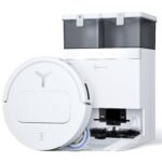 ECOVACS DEEBOT T50 PRO Omni Gen2 Saugroboter mit Wischfunktion, Ausfahrende Seitenbürste und Wischmopp, 21.000 Pa, Auto Zugabe von Reinigungslösung, Moppwäsche mit 75°C heißem Wasser, Ultradünn 81 mm