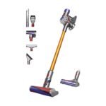 Dyson V8 Cyclone kabelloser Staubsauger, 150 AW, 60 Minuten Laufzeit, Motorbar-Bürste mit Anti-Verhedderungs-Technologie, Kombi-Zubehör