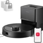 roborock Q7 L5+ Set Saugroboter mit Wischfunktion Absaugstation, verbessert von Q5 Pro+, Dual Anti-Tangle System, 8000Pa Saugkraft, LiDAR-Navigation, Staubsauger Roboter für Teppiche&Tierhaar, Schwarz