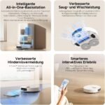Xiaomi Robot Vacuum X20+ Saugroboter mit Absaugstation und 4L/4L Frisch- & Altwassertank - 2 rotierende, Auto-Trocknung Wischmops, Bis 280m² wischen, 6000Pa Saugkraft, LDS-Navigation, Alle Bodentypen