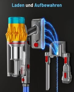 Akku Staubsauger, 50KPA/600W/70Mins Staubsauger Kabellos mit Selbststehend, 1,8L Großer Staubbecher, Anti-Tangle-Bürste, 8-stufiges Filtersystem Grünes Licht für Hartböden Teppiche Tierhaare