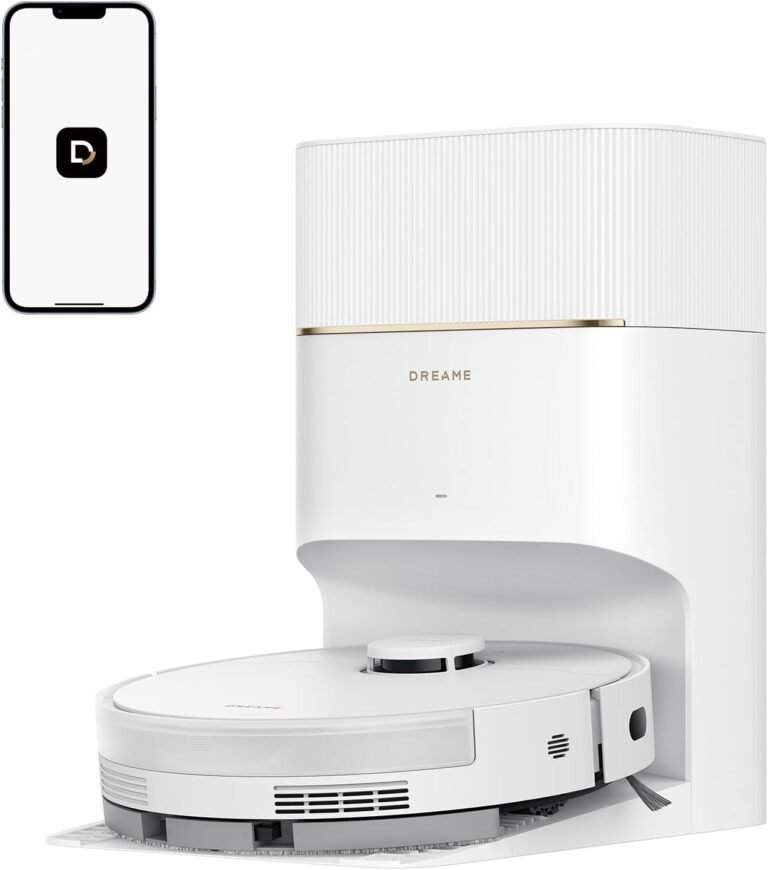 dreame D20 Pro Plus Saugroboter, 13.000 Pa Saugkraft, DuoBrush für Tierhaare, Eckenrein, Selbstentl, Hindernisverm. m. LDS-Navigation & Laser, saugt und wischt, Hartböden & Teppiche, 5.200 mAh Akku