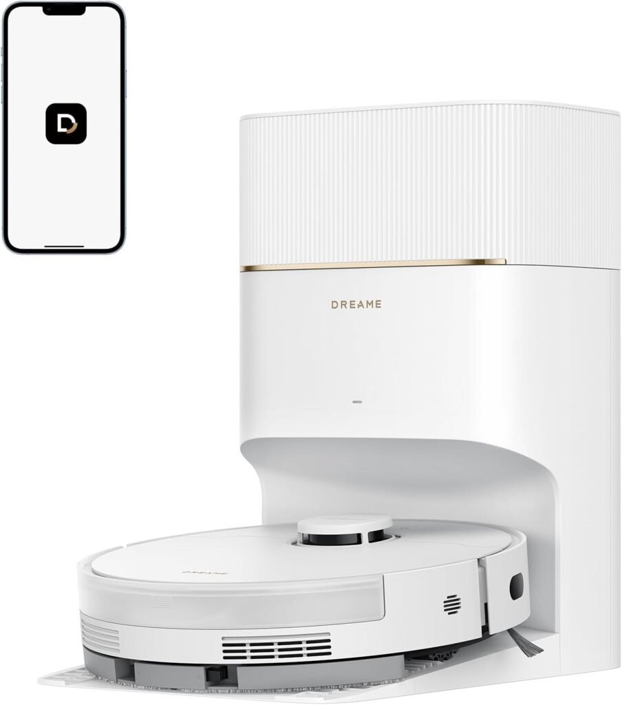 dreame D20 Pro Plus Saugroboter, 13.000 Pa Saugkraft, DuoBrush für Tierhaare, Eckenrein, Selbstentl, Hindernisverm. m. LDS-Navigation & Laser, saugt und wischt, Hartböden & Teppiche, 5.200 mAh Akku