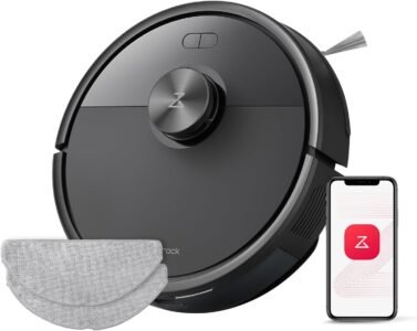 roborock Q7 M5-Set Saugroboter mit Wischfunktion, 10.000Pa Saugkraft, Dual Anti-Tangle-System, 150Min Laufzeit, LiDAR Navigation, Staubsauger Roboter für Teppich, Tierhaare, APP Steuerung (Schwarz)