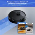 roborock Q7 L5+ Set Saugroboter mit Wischfunktion Absaugstation, verbessert von Q5 Pro+, Dual Anti-Tangle System, 8000Pa Saugkraft, LiDAR-Navigation, Staubsauger Roboter für Teppiche&Tierhaar, Schwarz