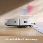 dreame D20 Pro Plus Saugroboter, 13.000 Pa Saugkraft, DuoBrush für Tierhaare, Eckenrein, Selbstentl, Hindernisverm. m. LDS-Navigation & Laser, saugt und wischt, Hartböden & Teppiche, 5.200 mAh Akku