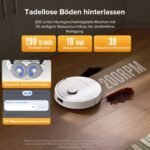 roborock QV 35S-Set Saugroboter mit Wischfunktion, 10.000 Pa HyperForce Saugkraft, Anti-Tangle-Bürsten, Anhebbare Schleudermopps, Intelligente Hindernisvermeidung, All-in-One Dock (Weiß)