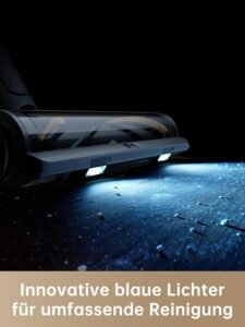 dreame R20 Kabelloser Staubsauger, 22,000PA / 190AW Starke Saugkraft, 90min Lange Laufzeit, Schmutzerkennung, LED-Bildschirm, blaues LED-Licht, kein verwickeln, optimal für Tierhaare, Teppiche