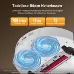 roborock QV 35S-Set Saugroboter mit Wischfunktion, 10.000 Pa HyperForce Saugkraft, Anti-Tangle-Bürsten, Anhebbare Schleudermopps, Intelligente Hindernisvermeidung, All-in-One Dock (Weiß)