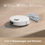 dreame D20 Pro Plus Saugroboter, 13.000 Pa Saugkraft, DuoBrush für Tierhaare, Eckenrein, Selbstentl, Hindernisverm. m. LDS-Navigation & Laser, saugt und wischt, Hartböden & Teppiche, 5.200 mAh Akku