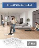 Tineco Floor ONE i6 Stretch Nass Trockensauger, 180° Lay-Flat Nasssauger, 20kPa Saugkraft, 85 °C Heißluft-Trocknung, 40 Min Laufzeit, Beidseitige Reinigung, Anti-Tangle staubsauger für Tierhaare