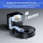 roborock Q7 L5+ Set Saugroboter mit Wischfunktion Absaugstation, verbessert von Q5 Pro+, Dual Anti-Tangle System, 8000Pa Saugkraft, LiDAR-Navigation, Staubsauger Roboter für Teppiche&Tierhaar, Schwarz