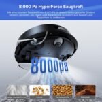 roborock Q7 L5+ Set Saugroboter mit Wischfunktion Absaugstation, verbessert von Q5 Pro+, Dual Anti-Tangle System, 8000Pa Saugkraft, LiDAR-Navigation, Staubsauger Roboter für Teppiche&Tierhaar, Schwarz