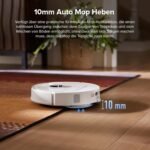 roborock QV 35S-Set Saugroboter mit Wischfunktion, 10.000 Pa HyperForce Saugkraft, Anti-Tangle-Bürsten, Anhebbare Schleudermopps, Intelligente Hindernisvermeidung, All-in-One Dock (Weiß)