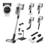 AEG Serie 3000 Ergorapido CX7-2-45MÖ 2in1 Akku Staubsauger, 50% Recyclingmaterial, beutellos, bis zu 45 min Laufzeit, freistehend, wendig, Bürstenreinigungsfunktion, LED, 0.5L, schwarz