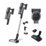 AEG Serie 3000 Ergorapido CX7-2-45MÖ 2in1 Akku Staubsauger, 50% Recyclingmaterial, beutellos, bis zu 45 min Laufzeit, freistehend, wendig, Bürstenreinigungsfunktion, LED, 0.5L, schwarz