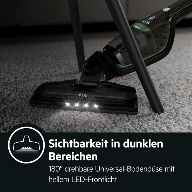 AEG Serie 3000 Ergorapido CX7-2-45MÖ 2in1 Akku Staubsauger, 50% Recyclingmaterial, beutellos, bis zu 45 min Laufzeit, freistehend, wendig, Bürstenreinigungsfunktion, LED, 0.5L, schwarz