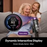 Ultenic U20 Akku Staubsauger, 55000Pa/ 600W/60Min Staubsauger Kabellos Mit Selbststehendes Design, Flexibles Biegegelenk, GreenEye-Technologie, Anti-Tangle Bodenbürste für Hartböden Teppiche Tierhaare