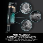 Shark Stratos Akku-Staubsauger freistehend, bis 60 Min. Laufzeit, kabellos, beutellos, für Tierhaare, Allergiker, Teppich und Hartböden, mit Auto-Kit und Knickgelenk-Rohr, grau/roségold, IZ400EUTBK