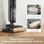 DREAME H12 Pro Ultra Nass- und Trockensauger, Bürstenreinigung 60 °C, 30 Min Heißlufttrocknung, Selbstreinigung mit festem Schaber, 16.000Pa Saugkraft, Doppel-Kantenreinigung, intell. Erkenn. & Anpass