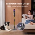 Ultenic U20 Akku Staubsauger, 55000Pa/ 600W/60Min Staubsauger Kabellos Mit Selbststehendes Design, Flexibles Biegegelenk, GreenEye-Technologie, Anti-Tangle Bodenbürste für Hartböden Teppiche Tierhaare
